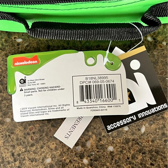 NEW - NICKELODEON SLIME - Snack / Lunch Tote/Lunch Box - Perfect for car snacks! - Picture 13 of 16